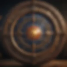 Astrology chart with celestial symbols