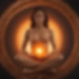 Illustration of the sacral chakra location in the body