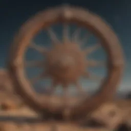 A cosmic landscape illustrating the zodiac wheel