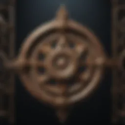 Abstract representation of numerology with mystical symbols