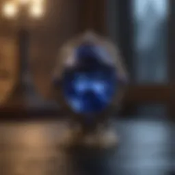 Blue Sapphire Gemstone on Elegant Display