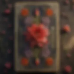 Vintage Tarot Card Deck with Ornate Floral Design