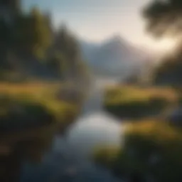 A serene landscape embodying tranquility and inner peace.