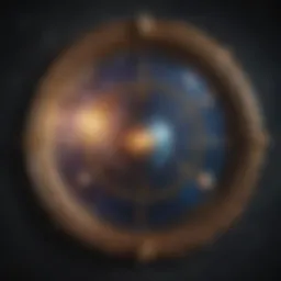 Celestial chart illustrating astrological signs and planets