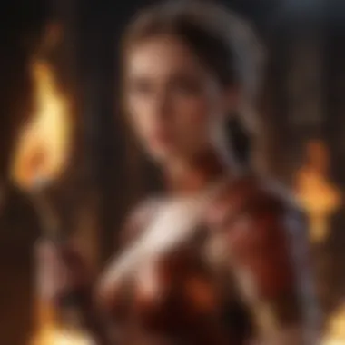 Aries woman holding a flaming torch symbolizing passion