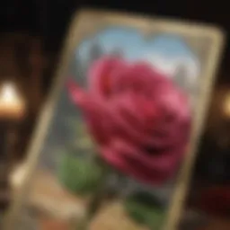 Mystical Tarot Card with Rose Symbolism