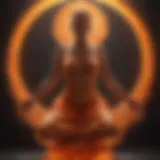 Abstract representation of sacral chakra energy flow