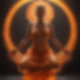 Abstract representation of sacral chakra energy flow