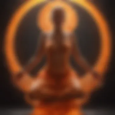 Flowing Energy of the Sacral Chakra Abstract representation of sacral chakra energy flow