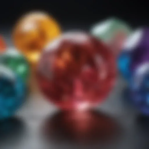 A collection of gemstones associated with Sagittarius, showcasing their vibrant colors and unique shapes.