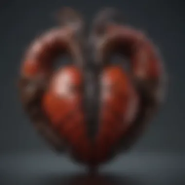 Scorpio's passionate heart symbolizing depth of emotions