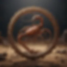 Symbol of the Scorpio zodiac sign represented artistically