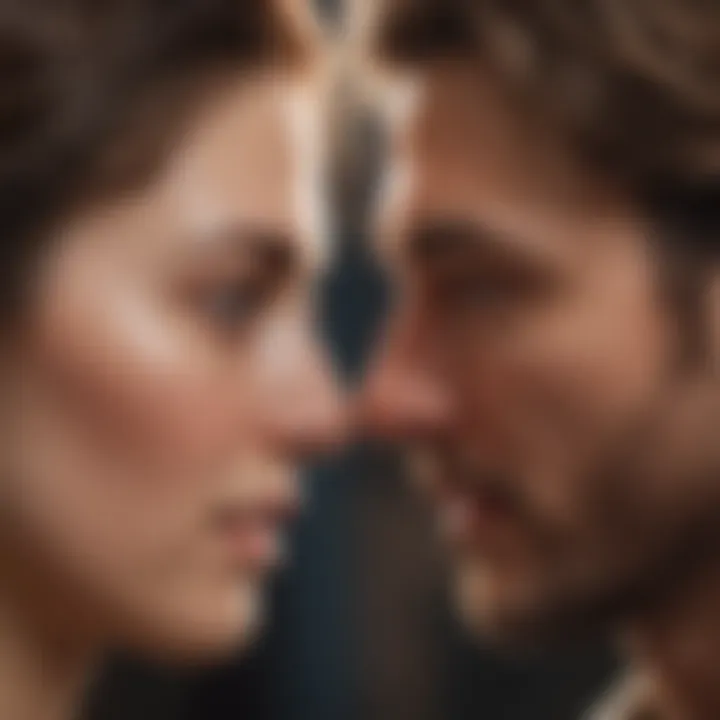 An artistic depiction of two souls connecting