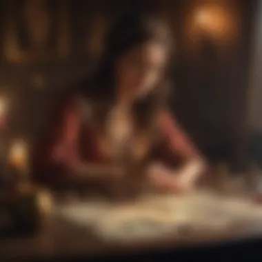 Visual Representation of Spiritual Connection in Tarot Reading Spiritual Connection and Tarot Reading Visualization