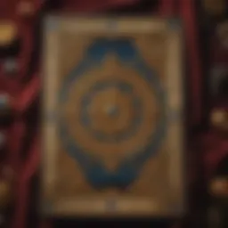 Intricate tarot card spread on a velvet cloth