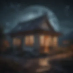 Astrological chart showcasing lunar houses