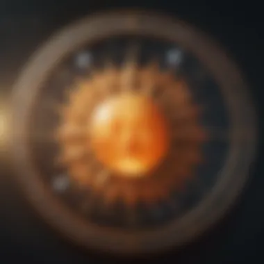 Astrological Chart: Sun Rise and Moon Sign Alignment Astrological chart depicting sun rise and moon sign alignment
