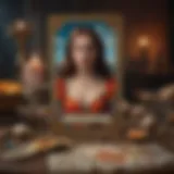 A colorful tarot card spread revealing insights
