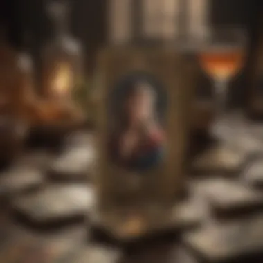 A digital device displaying tarot cards and insights