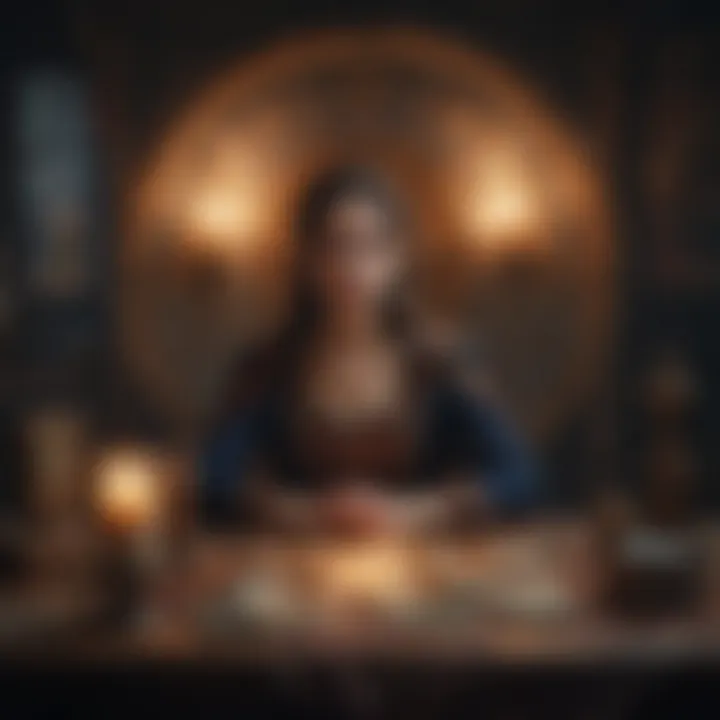 A serene setting for introspective tarot reading