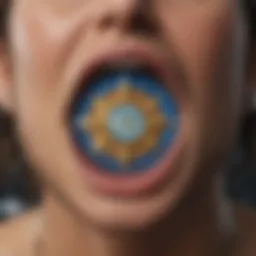 Illustration of the throat chakra symbol