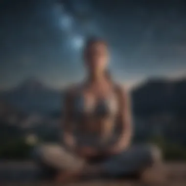 Meditation under starlit sky - cosmic connection