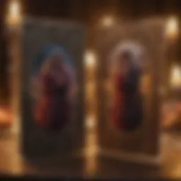 Tarot cards spread depicting twin flame symbolism