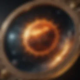 Celestial bodies representing Sun, Moon, and Rising signs