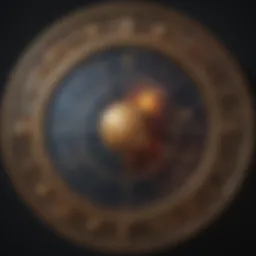 Astrological chart with zodiac symbols and planetary positions