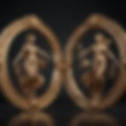 Astrological symbols representing Virgo and Libra