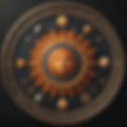 Celestial Chart Depicting Sun, Moon, and Rising Signs