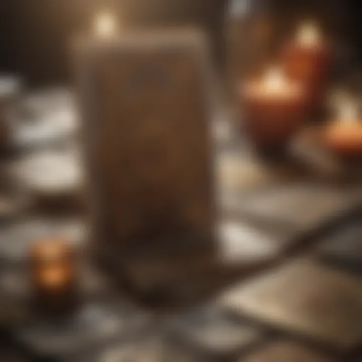 A beautifully illustrated tarot card spread showcasing various cards