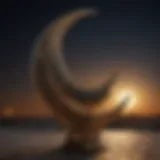 A beautiful crescent moon symbolizing the start of a new month in the Hijri calendar