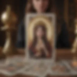 Tarot spread showcasing reversed cards