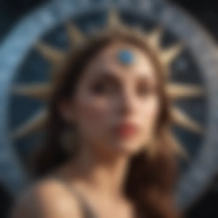 Abstract representation of personality traits influenced by astrology
