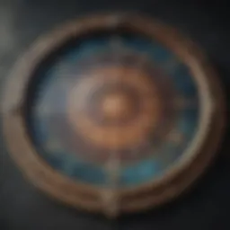 Illustration of a natal chart with zodiac symbols