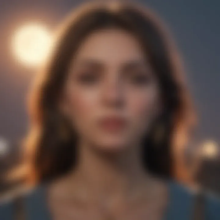 Visual representation of emotional aspects linked to moon signs