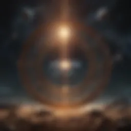 Illustration depicting celestial bodies aligning to form psychic numbers