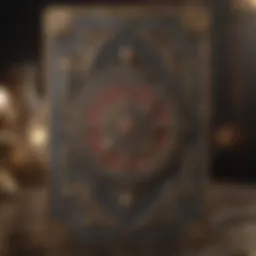 Illustration of a deck of cards with intricate designs