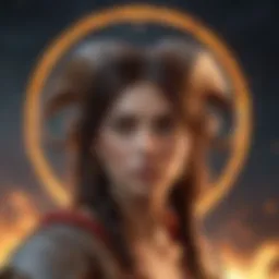 Illustration depicting the fiery essence of Aries zodiac sign