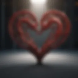 Two intertwined hearts symbolizing love