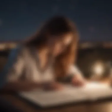 Person Studying Astrology Chart under Starry Sky