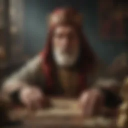 Antique Tarot Cards Depicting The Hierophant