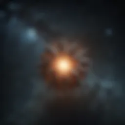 Illustration of a mystical star cluster in the night sky