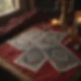 Tarot Cards Spread on Velvet Cloth