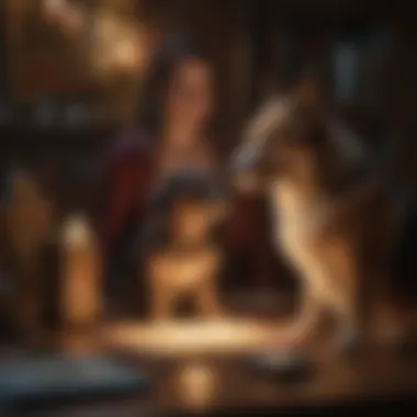 Dog and Tarot Reader Connection