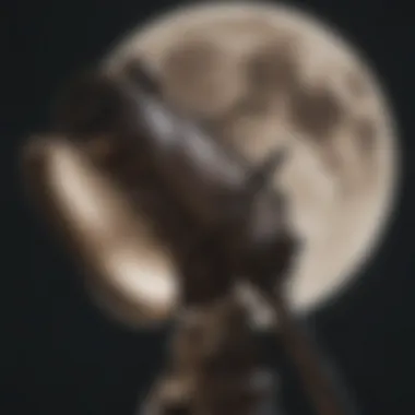 Timeless Exploration: Vintage Telescope Vintage Telescope Observing Moon Phase