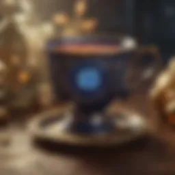 A beautifully designed zodiac cup representing astrological symbols